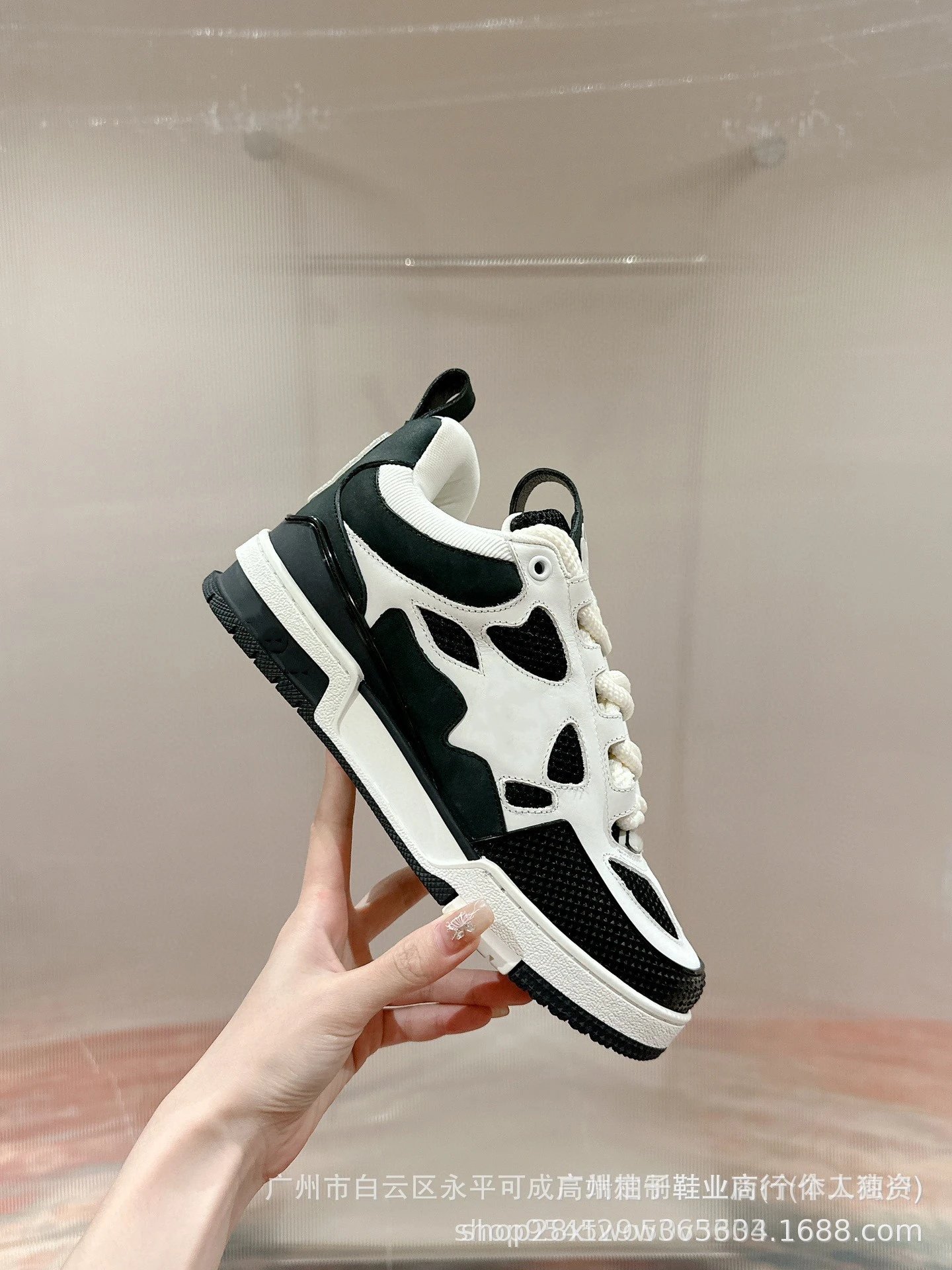Off-White x Louis Vuitton Archlight Black Mesh Sneakers - 12