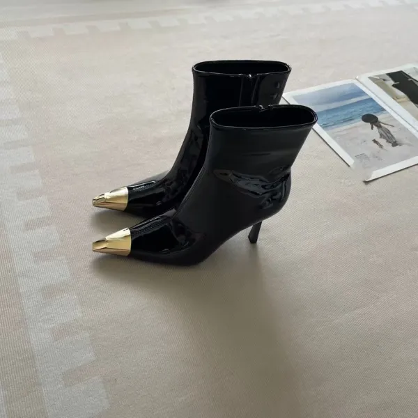 Saint Tears Slouchy Cuff Ankle Boots Black - 10