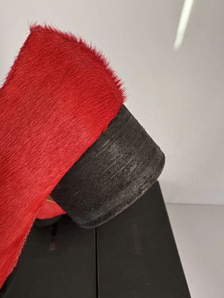 Uma Wang Square-Toe Mary Jane Block Heels Black Shoes - 25