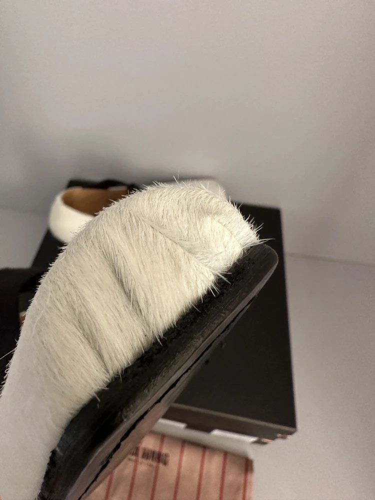 Uma Wang Square-Toe Mary Jane Block Heels Black Shoes - 32
