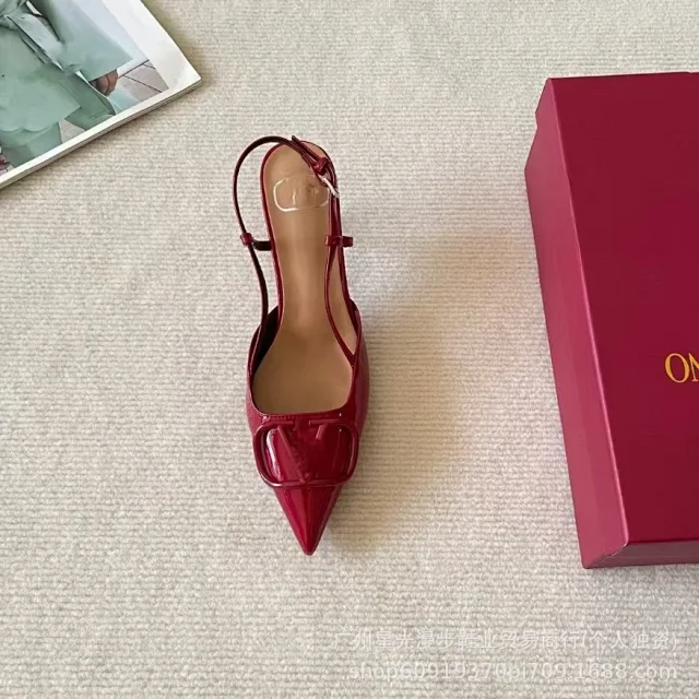Unbranded High Heels Pointed-Toe Slingback with Square Buckle product detail image 5