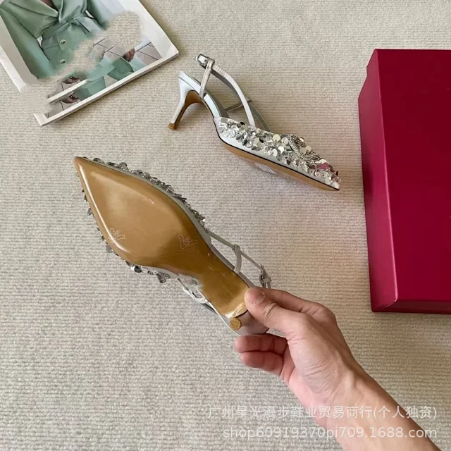 Unbranded High Heels Pointed-Toe Slingback with Square Buckle product detail image 18
