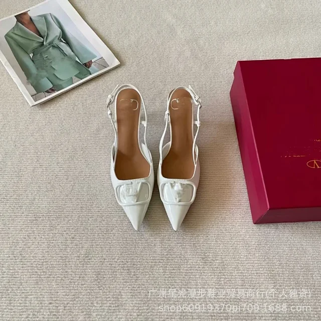 Unbranded High Heels Pointed-Toe Slingback with Square Buckle product detail image 23