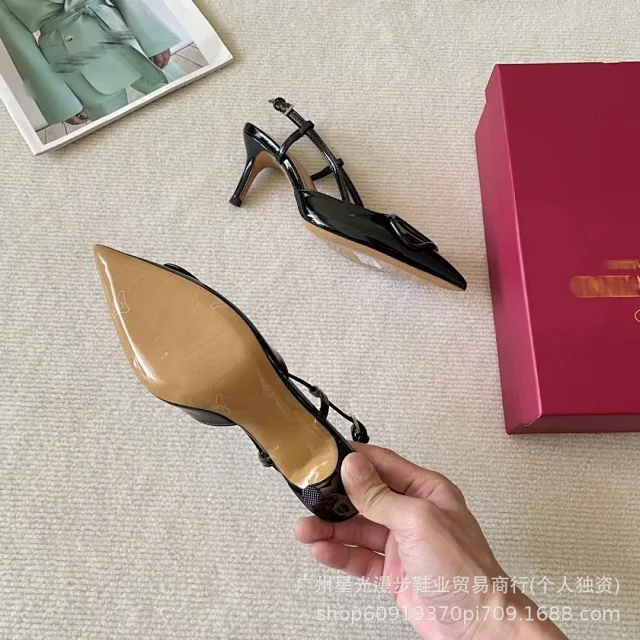 Unbranded High Heels Pointed-Toe Slingback with Square Buckle product detail image 33