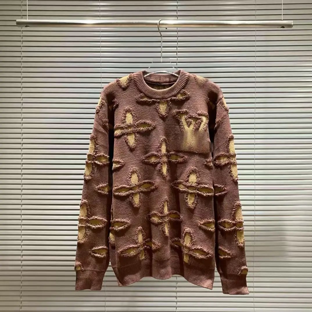 Off-White x Louis Vuitton Inspired Fuzzy Knit Sweater Black - 9