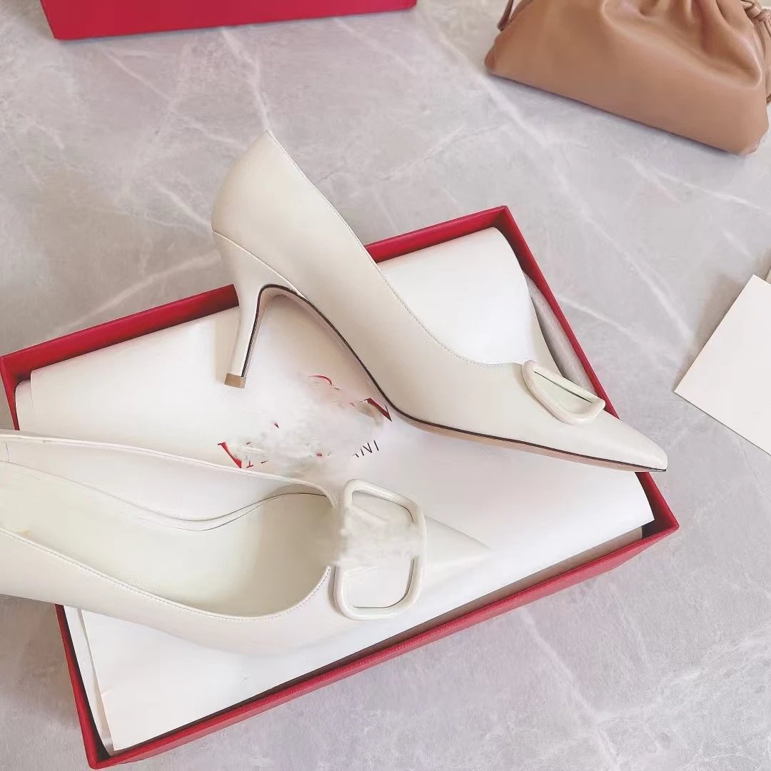 Dior J'Adior Silver Metallic Pointed-Toe Pumps with Crystal Buckle - 35