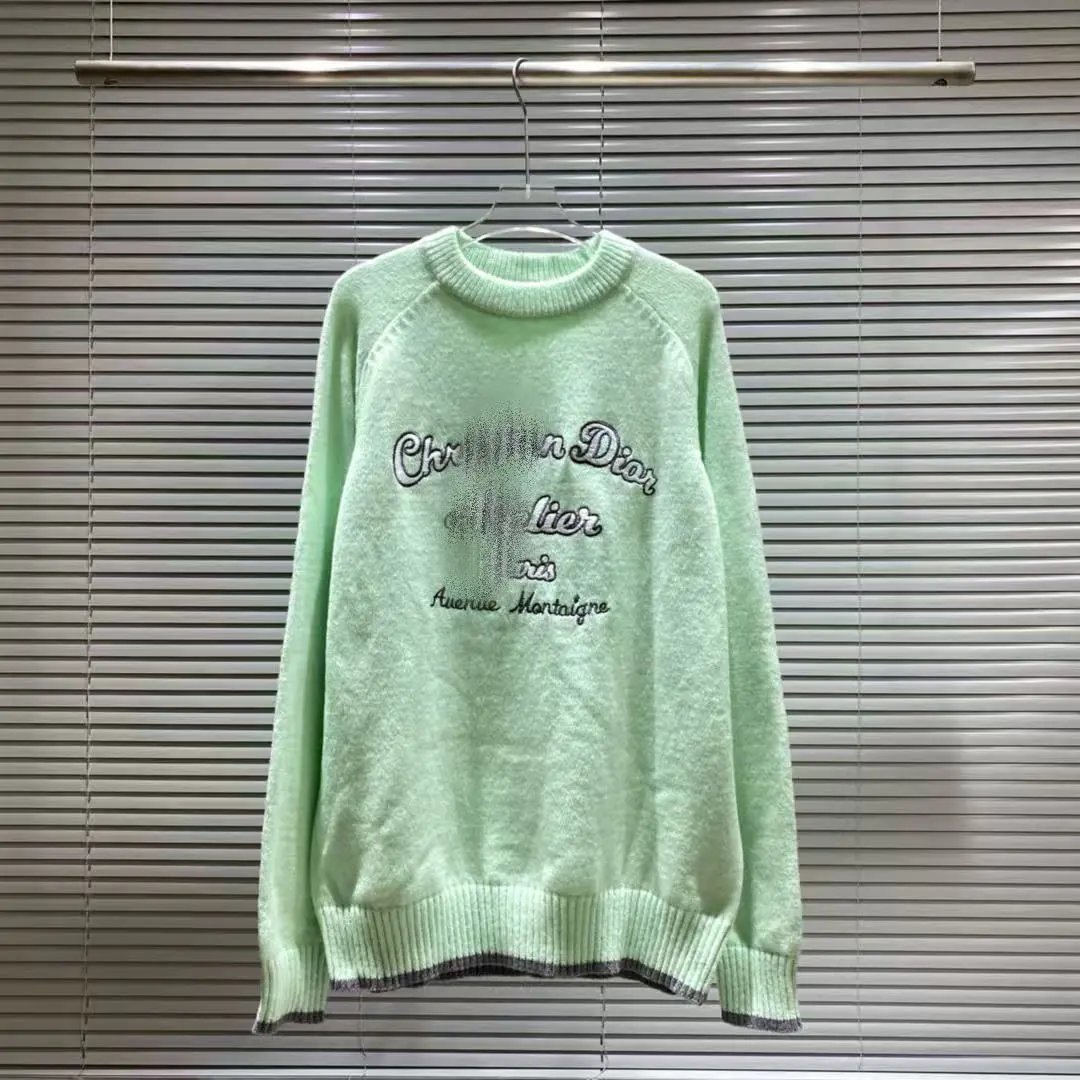Dior Atelier Paris Embroidered Olive Green Sweater - 8