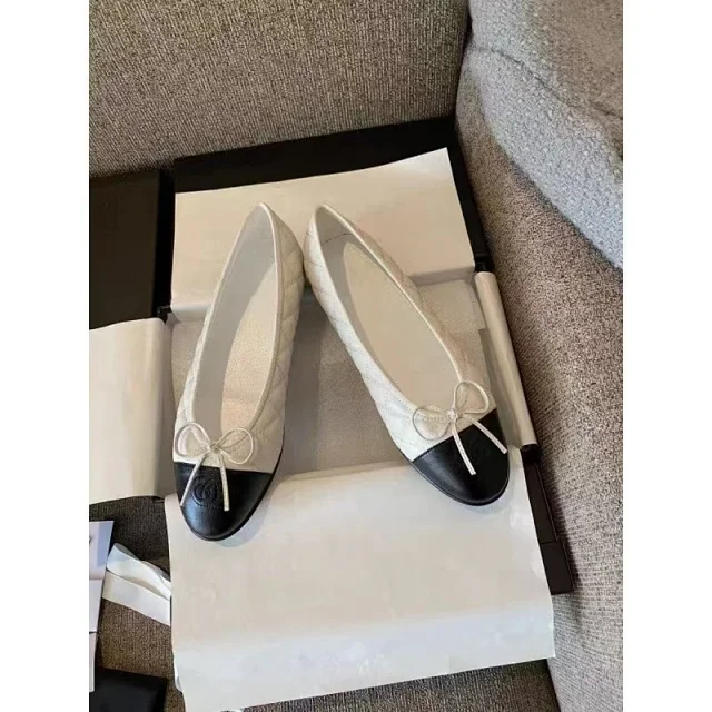 Chanel Leather Shoes Bow Ballet Flats product detail image 7