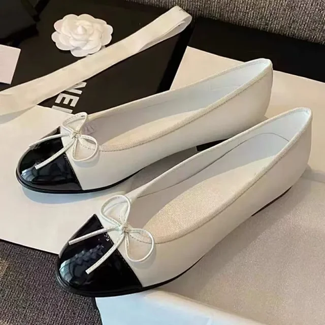 Chanel Leather Shoes Bow Ballet Flats product detail image 23