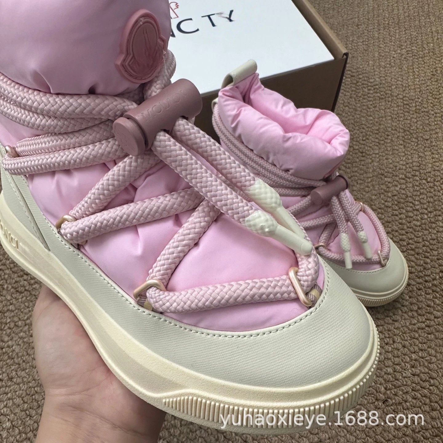 Moncler Genius x Off-White Pink Puffer Snow Boots - 17