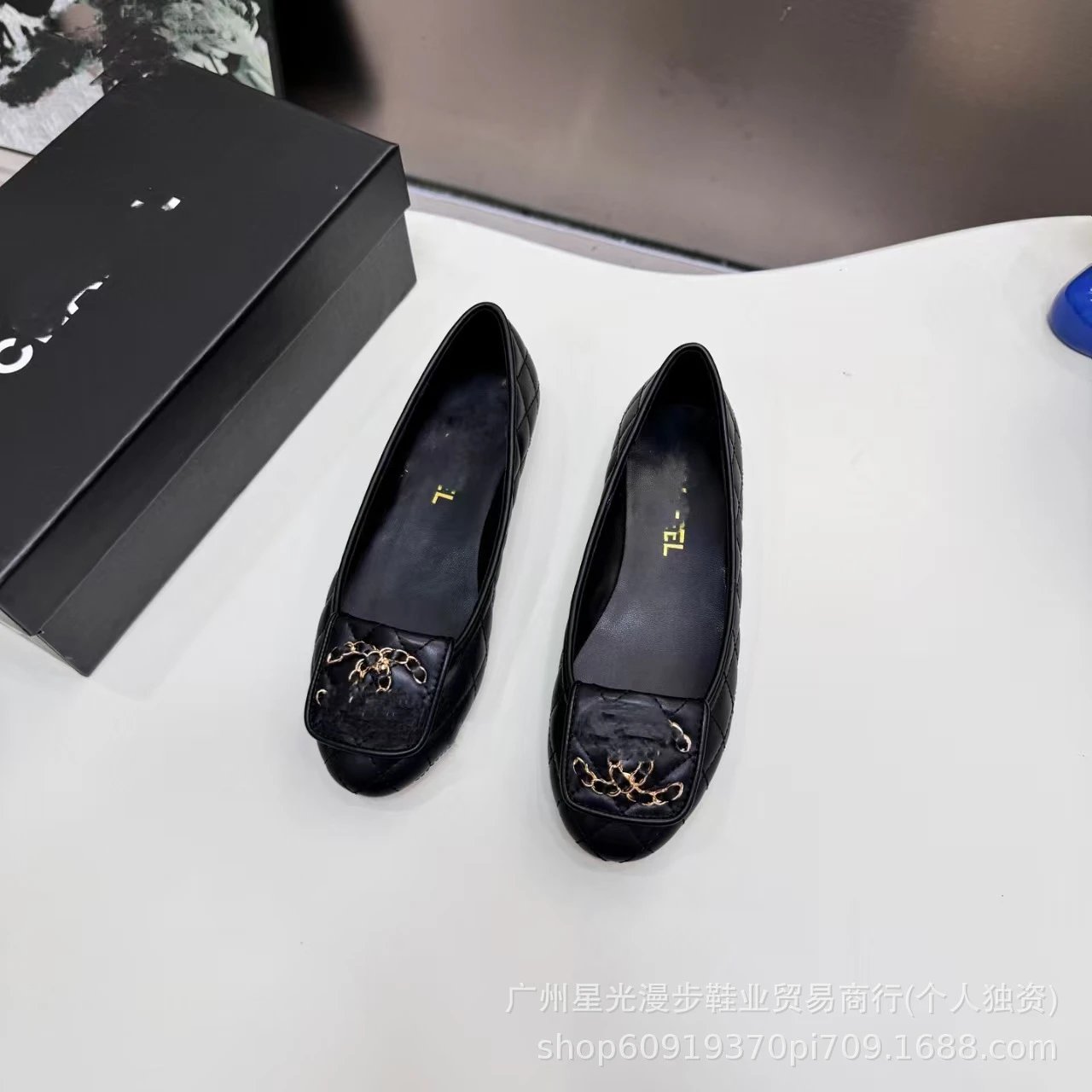 Chanel Casual Shoes Quilted Square-Toe Flats with Interlocking C Emblem image 4