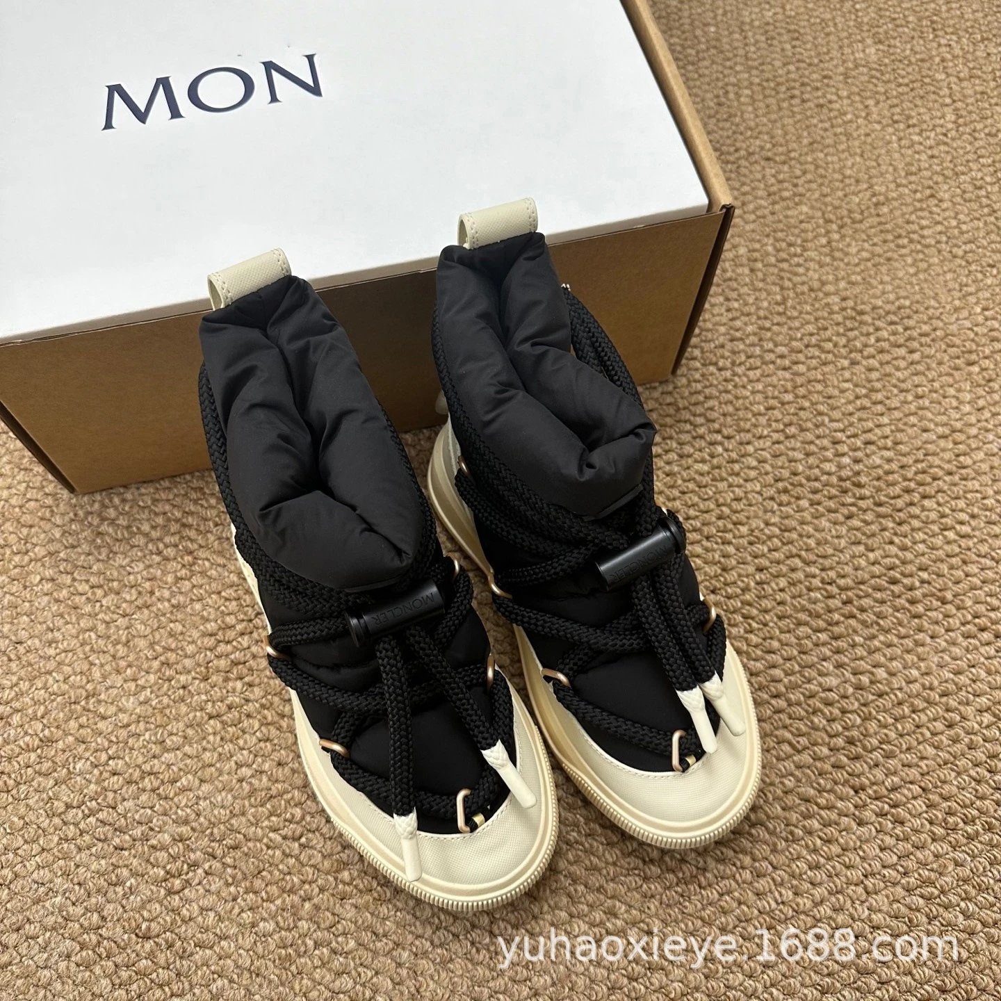 Moncler Genius x Off-White Pink Puffer Snow Boots - 25