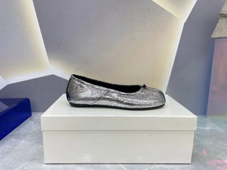Maison Margiela Tabi Flat Brown Leather Shoes - 9
