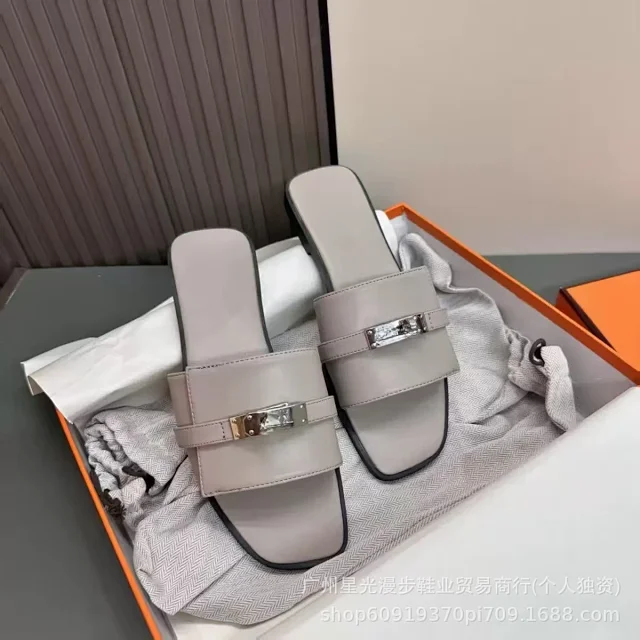 Unbranded Sandals Flat slide with turn-lock and studded strap detail product detail image 11