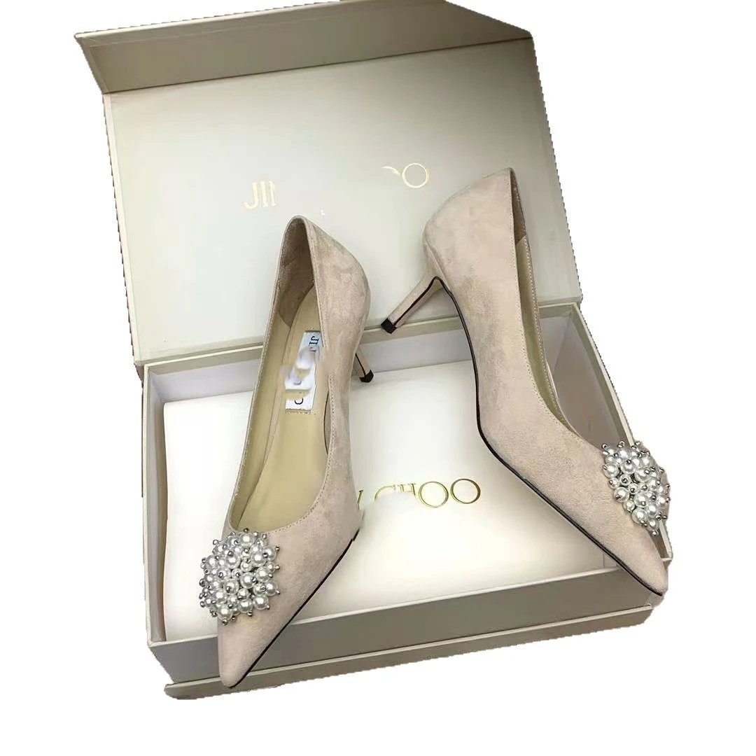 Jimmy Choo High Heels Pointed-Toe Rhinestone Pumps image 5