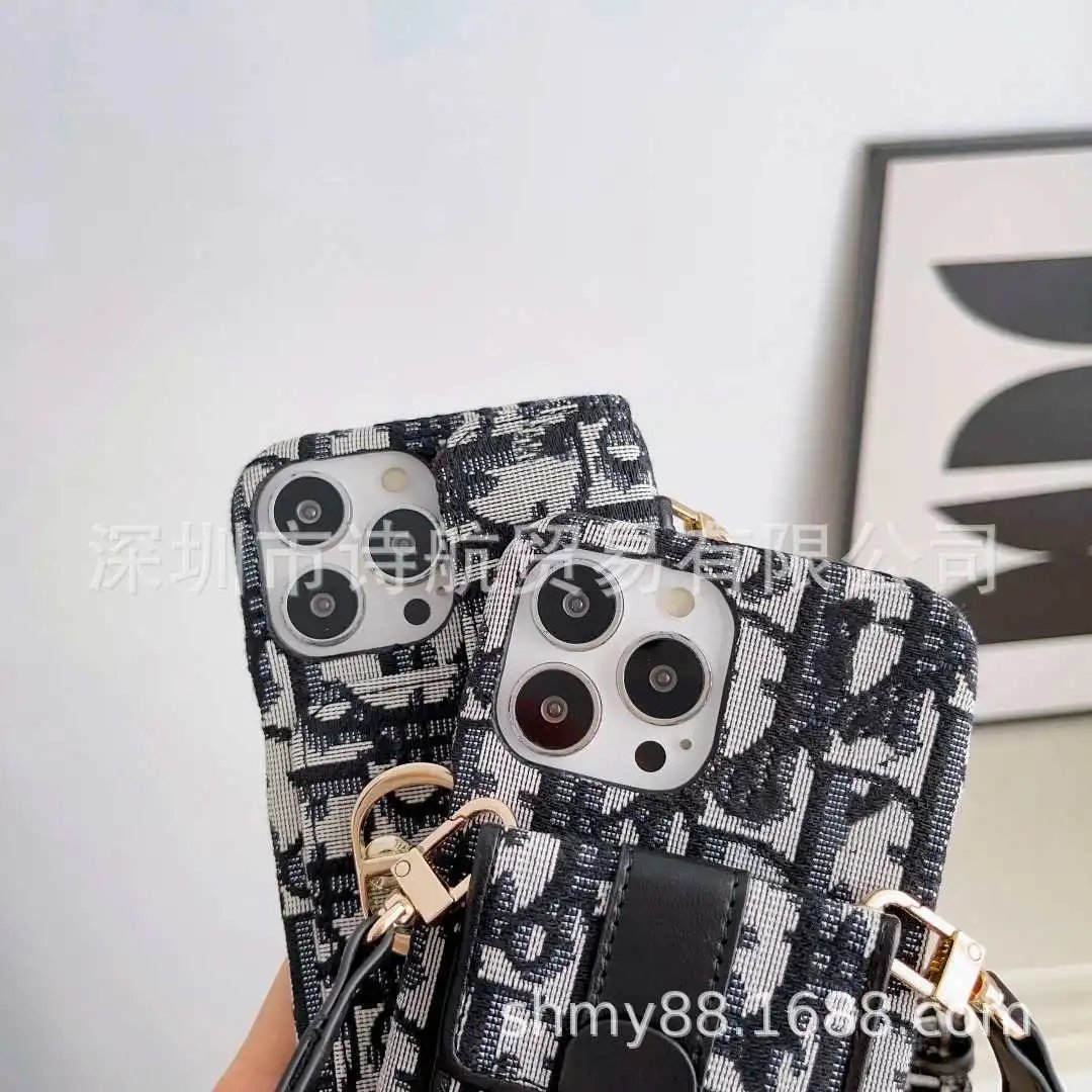Dior Oblique Print Phone Crossbody Bag Black and White - 5