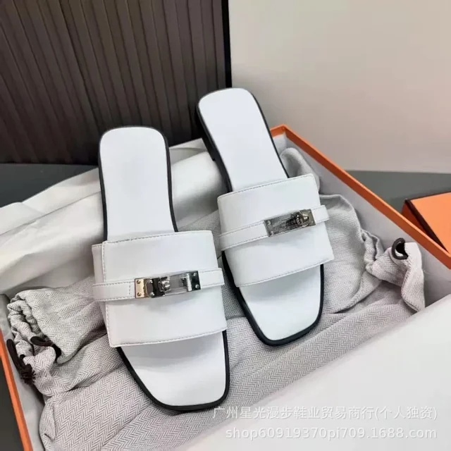Unbranded Sandals Flat slide with turn-lock and studded strap detail product detail image 17
