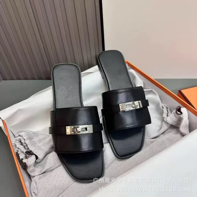 Unbranded Sandals Flat slide with turn-lock and studded strap detail product detail image 18