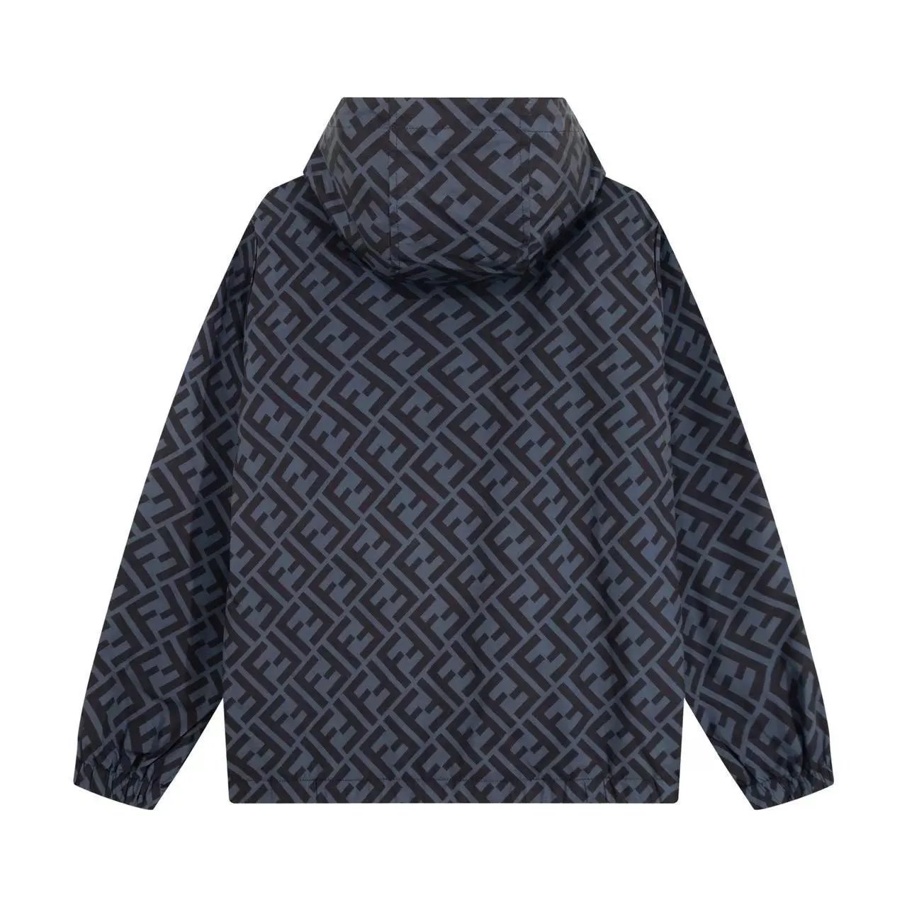 Fendi FF Monogram Windbreaker Jacket in Dark Gray - 3