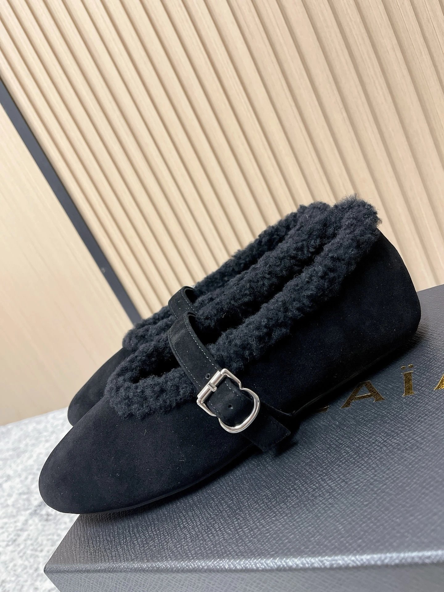 UGG Shearling-Trimmed Suede Mary Jane Loafers Beige - 27