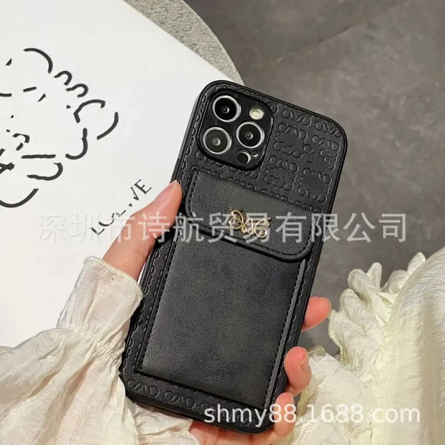 Unbranded Phone Cases Embossed Bear Pattern Card Holder Case with Bow Clasp product detail image 2