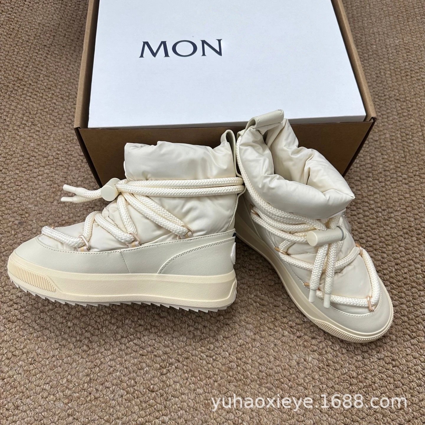 Moncler Genius x Off-White Pink Puffer Snow Boots - 21