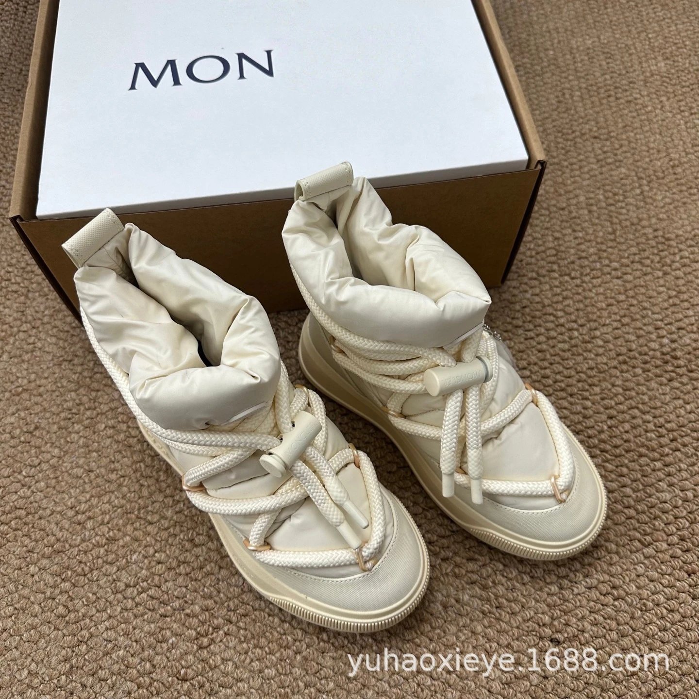 Moncler Genius x Off-White Pink Puffer Snow Boots - 20