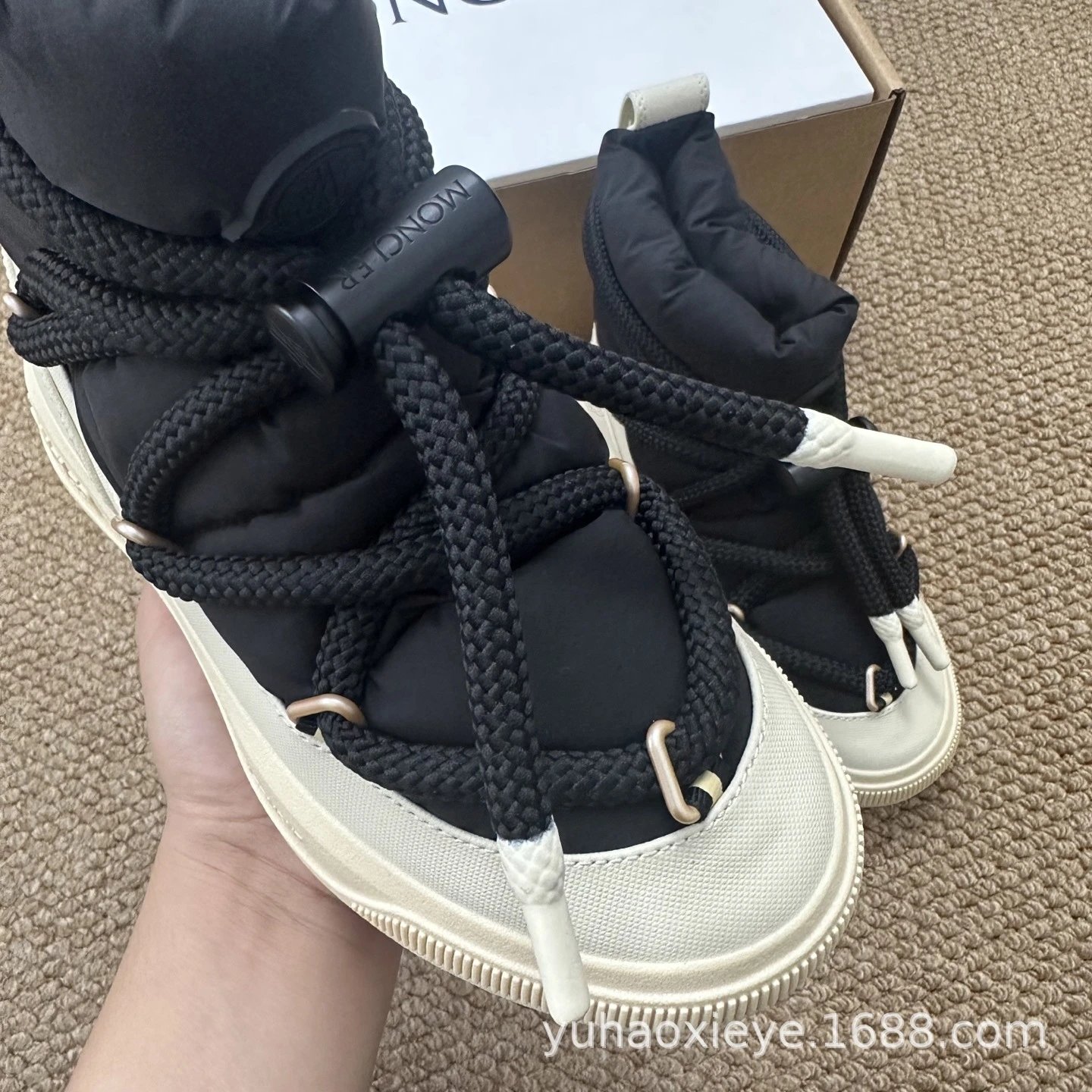 Moncler Genius x Off-White Pink Puffer Snow Boots - 27