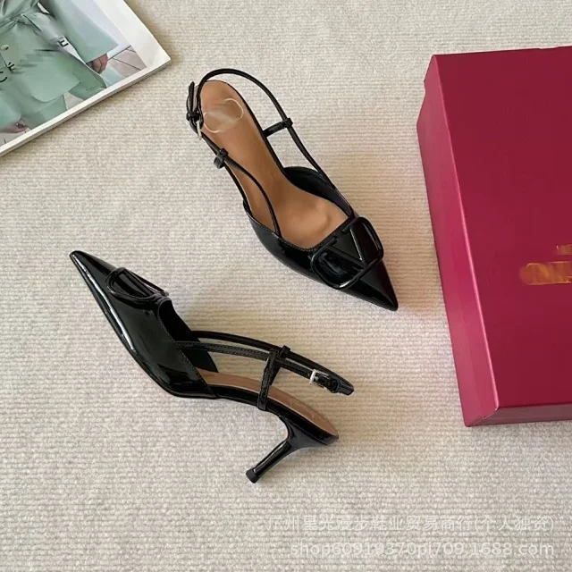Unbranded High Heels Pointed-Toe Slingback with Square Buckle product detail image 32