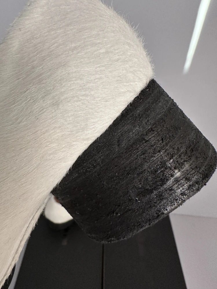 Uma Wang Square-Toe Mary Jane Block Heels Black Shoes - 30