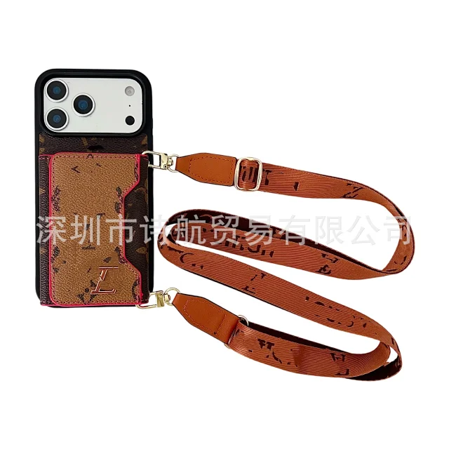 Louis Vuitton Phone Cases Monogram Card Holder Lanyard Case product detail image 10