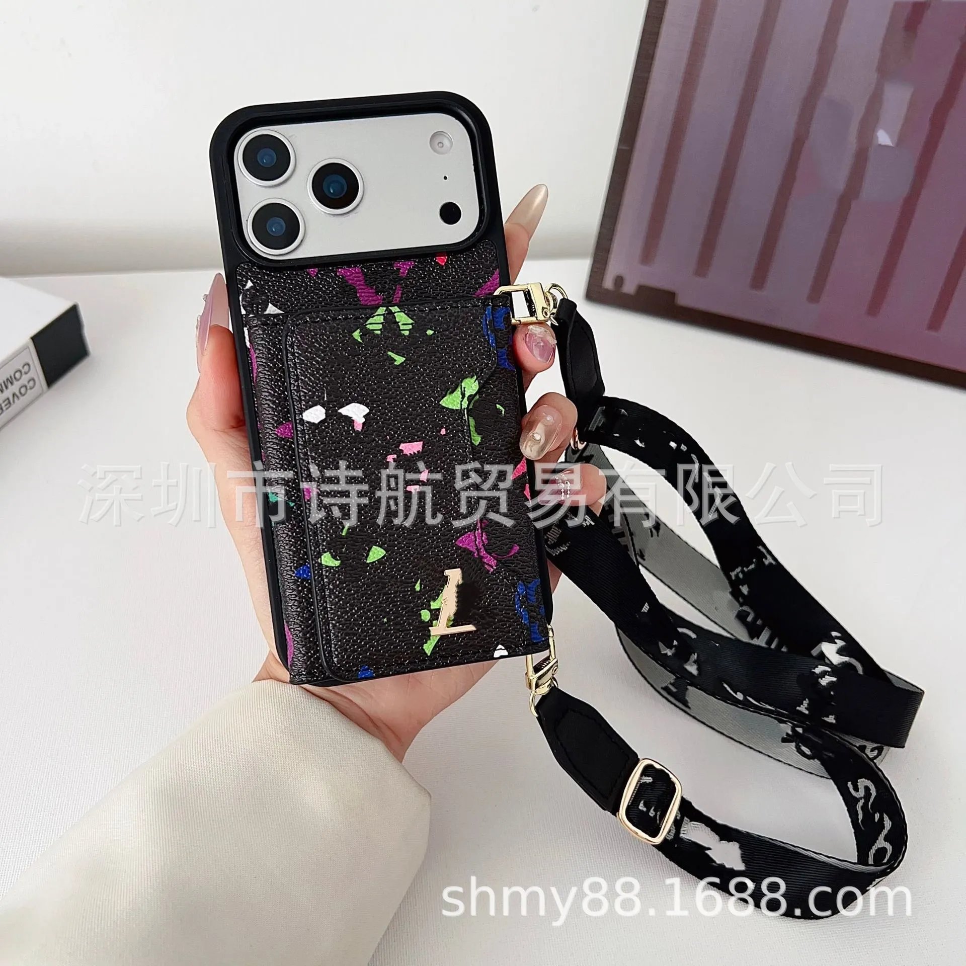 Louis Vuitton Phone Cases Monogram Card Holder Lanyard Case — 2