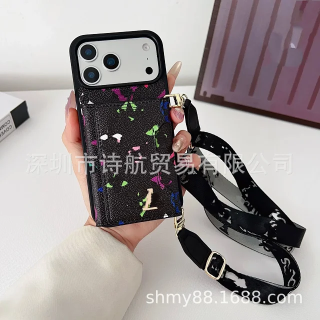 Louis Vuitton Phone Cases Monogram Card Holder Lanyard Case product detail image 5