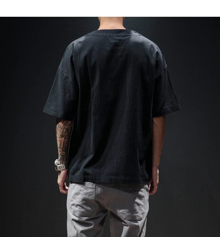 Design Floral Embroidery Oversized T-Shirt Army Green - 13