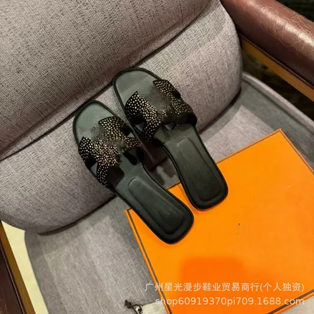 Unbranded Slippers Rhinestone H-Strap Slides product detail image 16