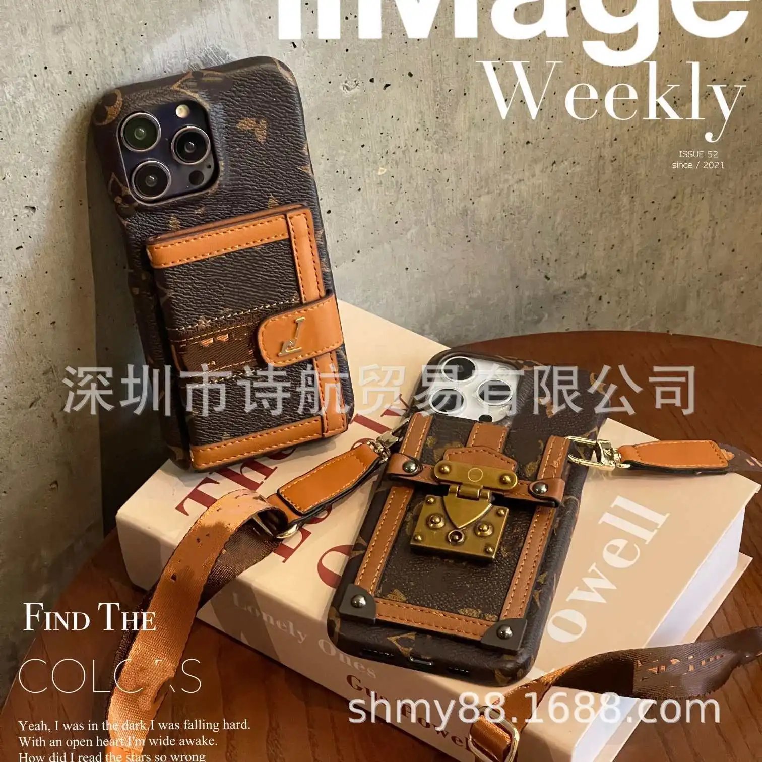Louis Vuitton Phone Cases Monogram Card Holder Strap Case image 1