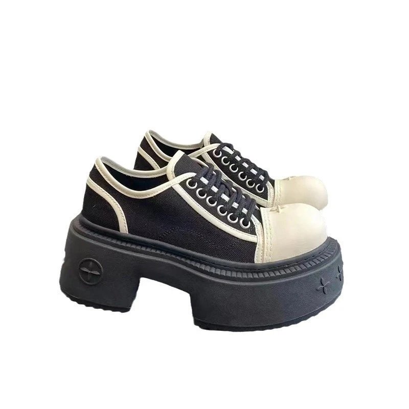 Unbranded Sneakers Low-Top Platform Lace-Up with Cross Motifs image 5