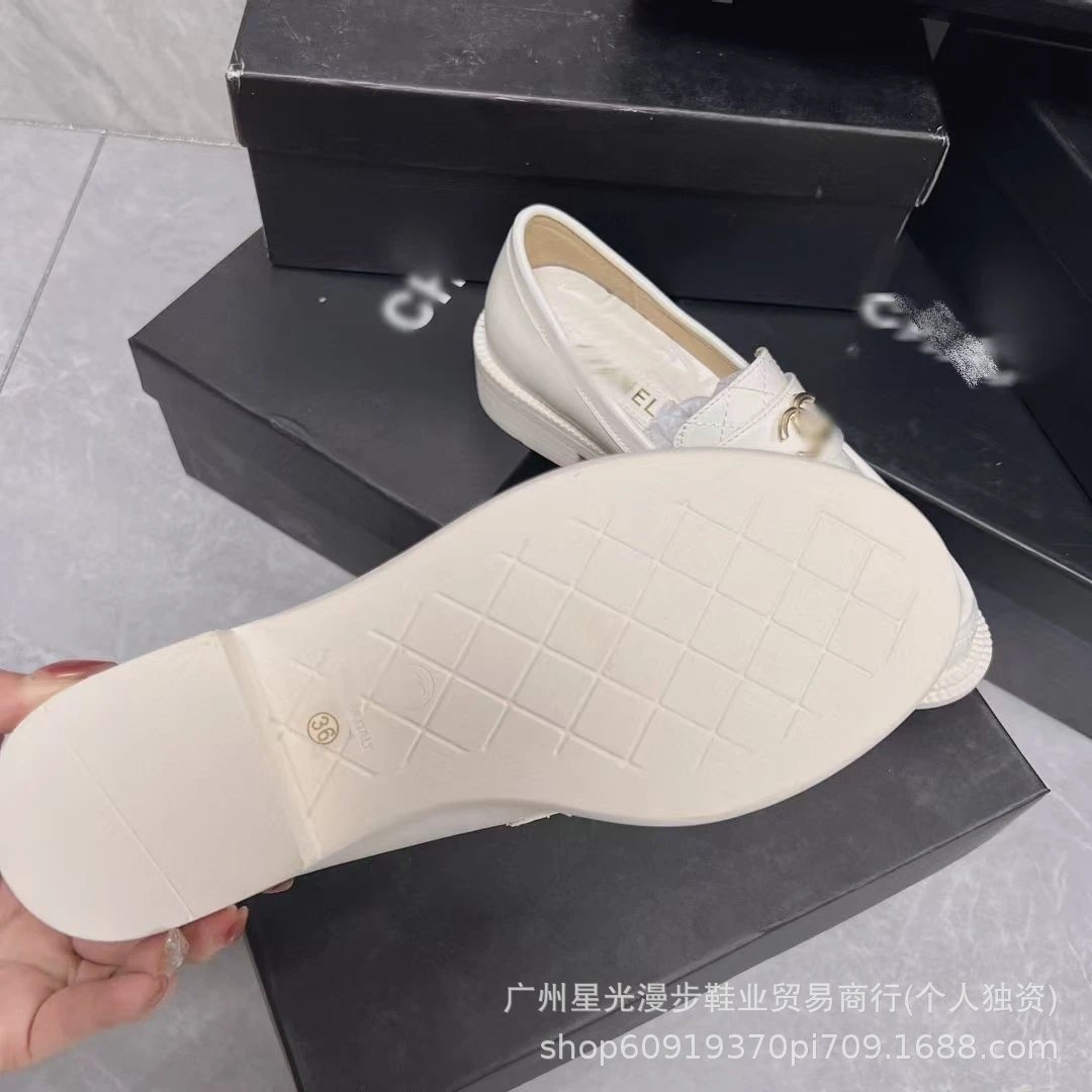 Chanel 19 Flap Loafer White Quilted Leather Loafers - 10