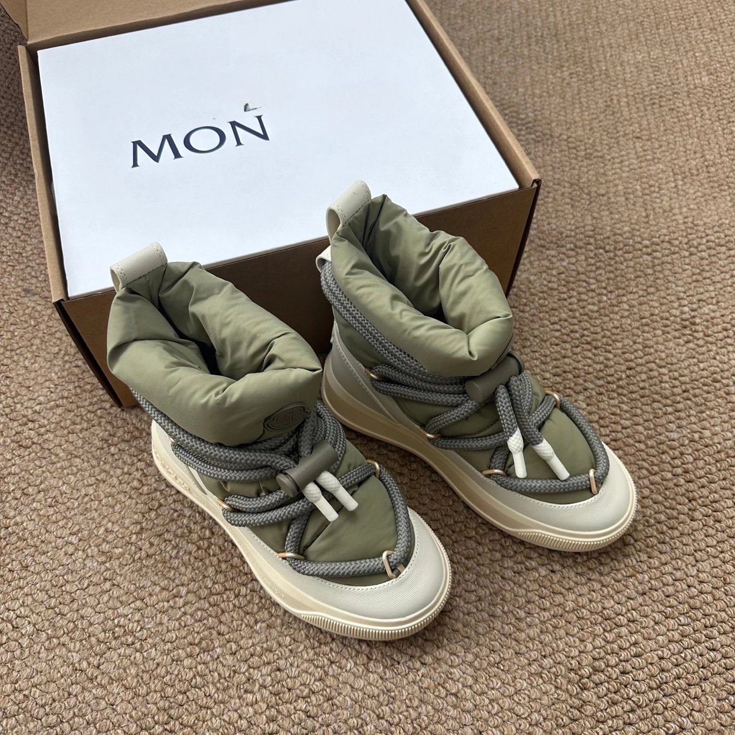 Moncler Genius x Off-White Pink Puffer Snow Boots - 13