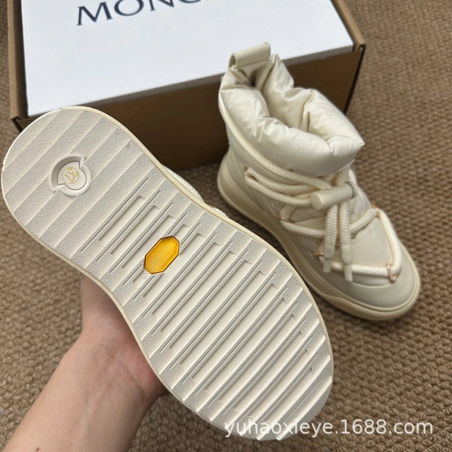 Moncler Genius x Off-White Pink Puffer Snow Boots - 24