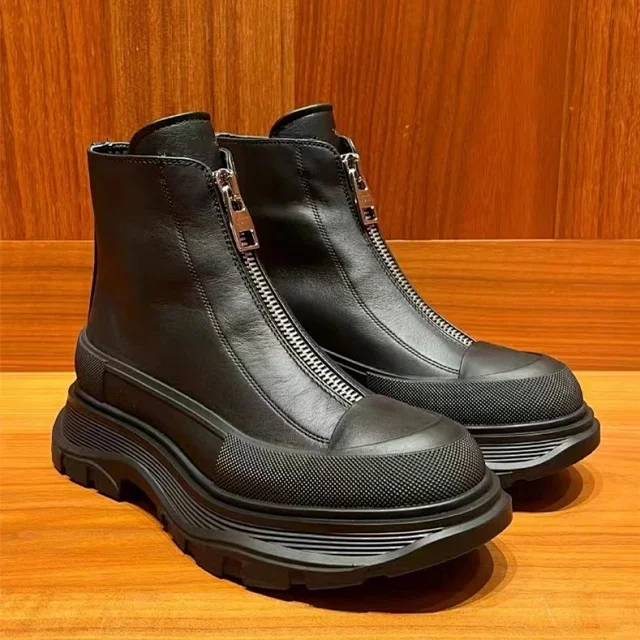 Unbranded Boots Front-Zip Chunky Platform Ankle product detail image 14