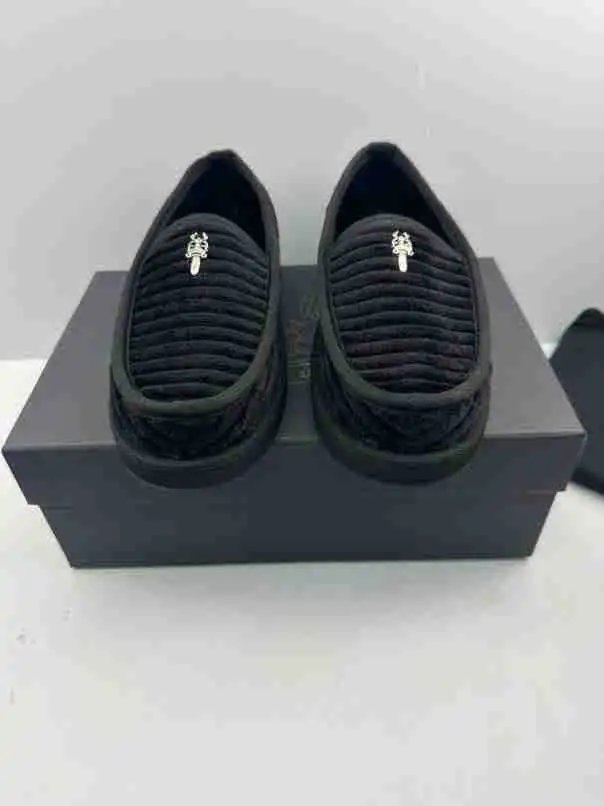 Saint Tears Corduroy Loafers Black Slip-On Shoes - 6