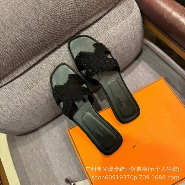 Unbranded Slippers Rhinestone H-Strap Slides product detail image 13