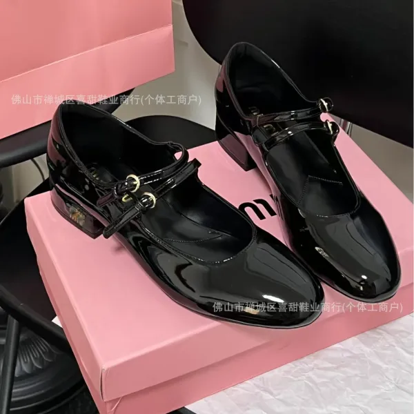 Dior Mary Jane Patent Black Leather Shoes - 6