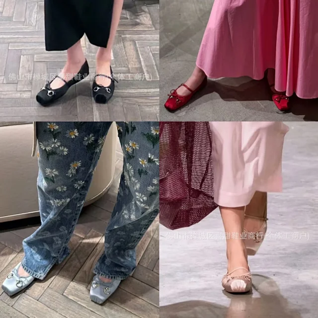 Gucci Casual Shoes Satin square-toe Mary Jane flats with bow and horsebit hardware product detail image 18