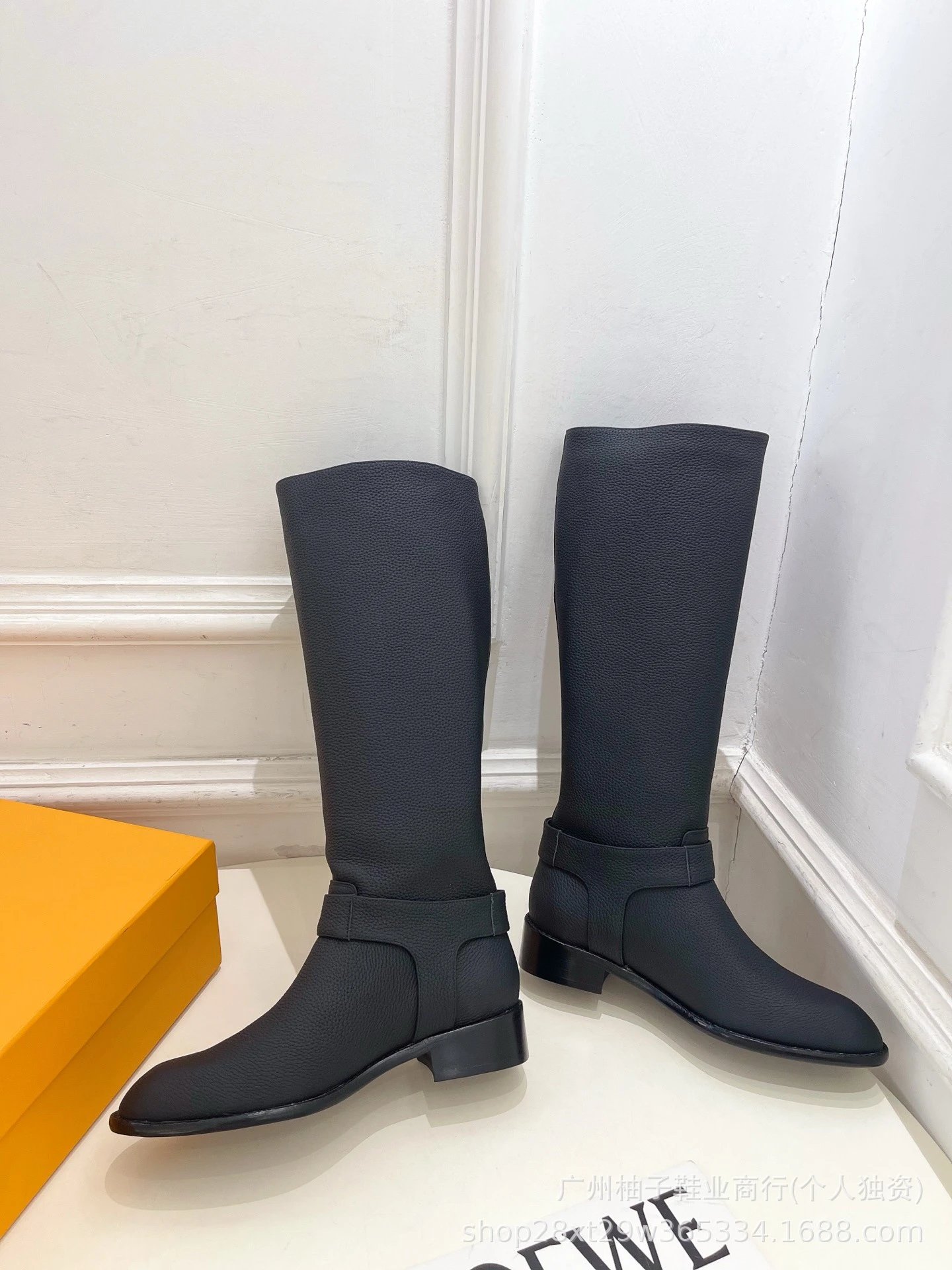 Loewe Anagram Buckle Knee Boots Black - 12