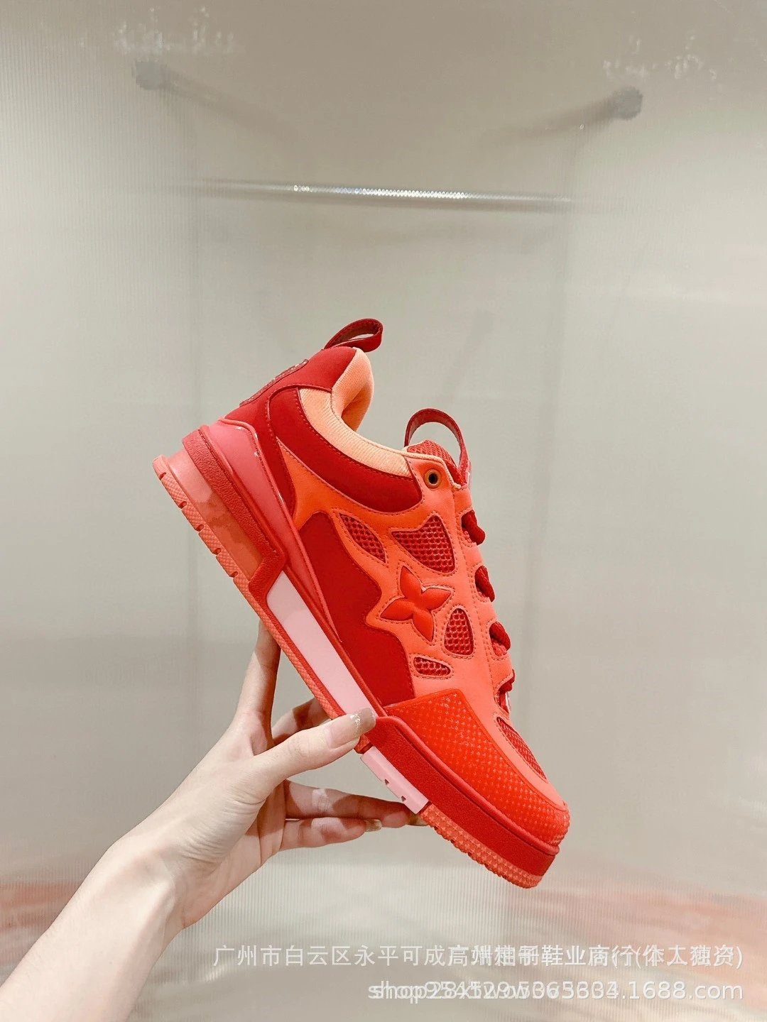 Off-White x Louis Vuitton Archlight Black Mesh Sneakers - 23