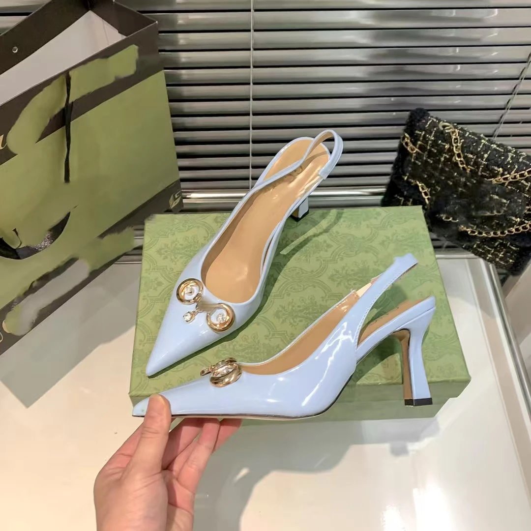 Gucci Marmont Horsebit Slingback Heels Gray Multicolor - 30