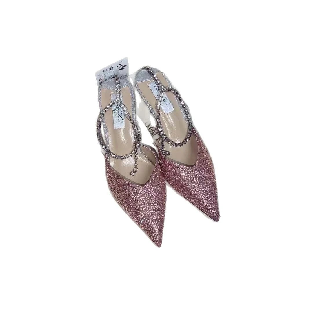 Jimmy Choo High Heels Rhinestone Pointed-Toe Ankle-Strap Stiletto Pumps image 5