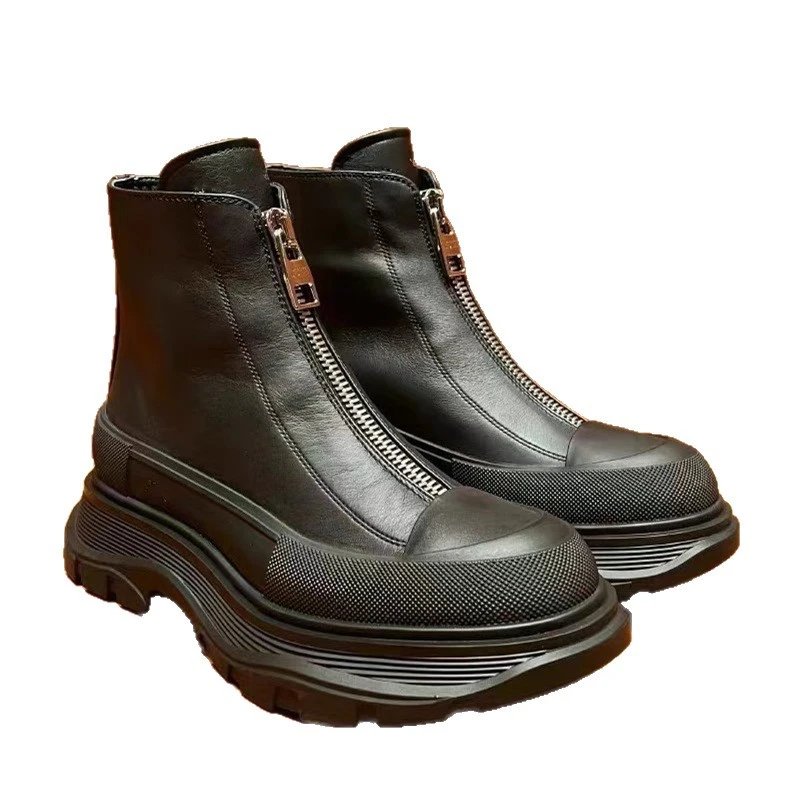 Unbranded Boots Front-Zip Chunky Platform Ankle image 5